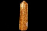 Polished, Orange Calcite Obelisk - Madagascar #108456-1